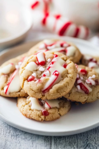 White Chocolate Candy Cane Cookies