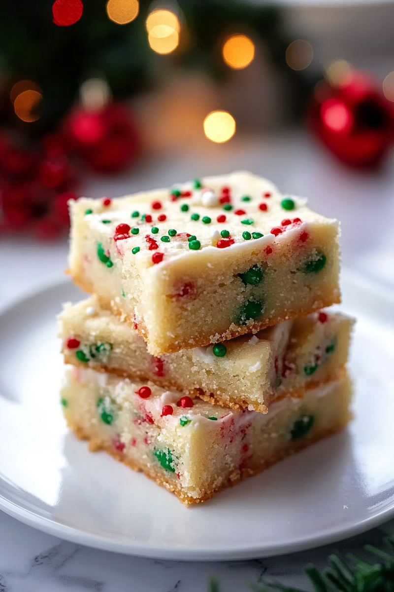 Christmas Sugar Cookie Bars