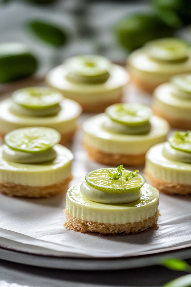 Mini Key Lime Cheesecakes