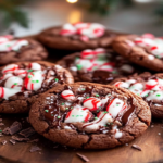 peppermint hot chocolate cookies