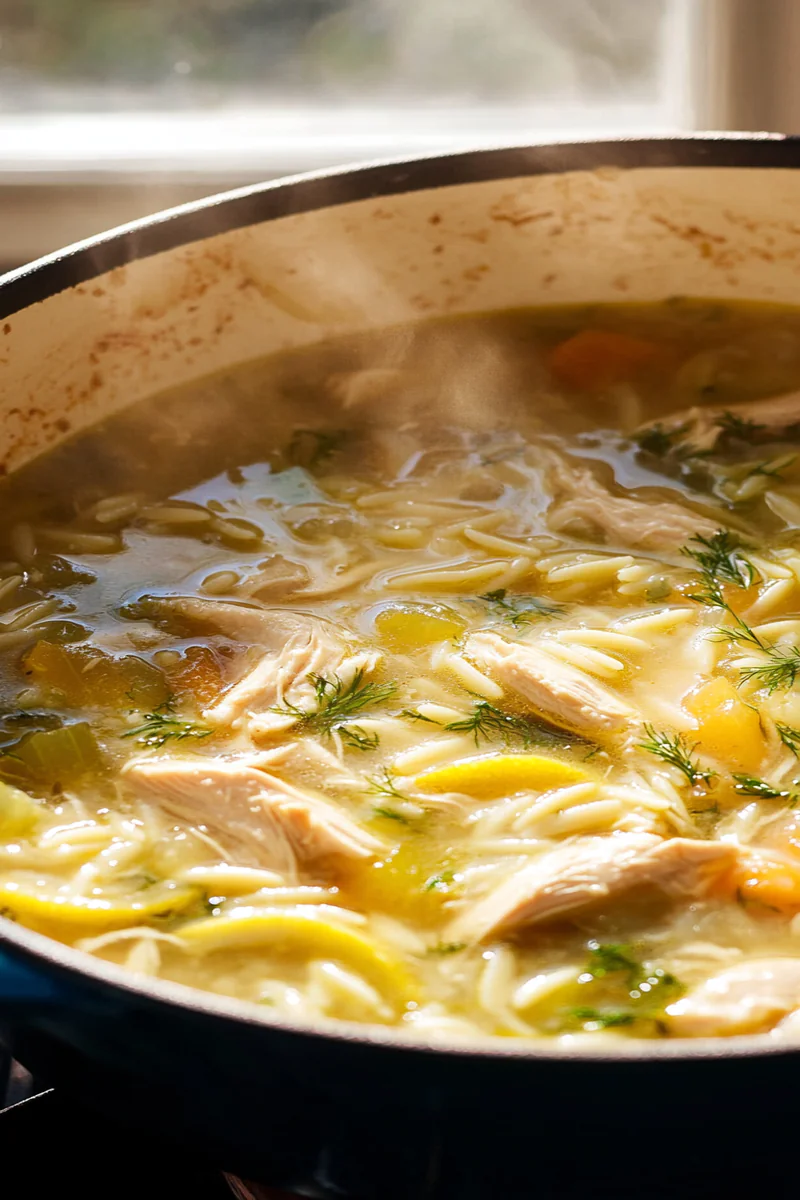 lemon chicken orzo soup