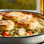 Chicken Pot Pie with Biscuits