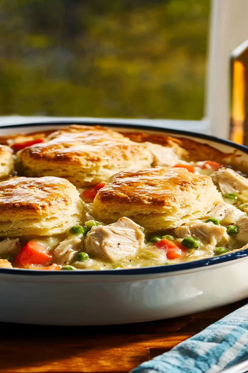 Chicken Pot Pie with Biscuits