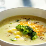 Creamy Broccoli Potato Cheese Soup Recipe