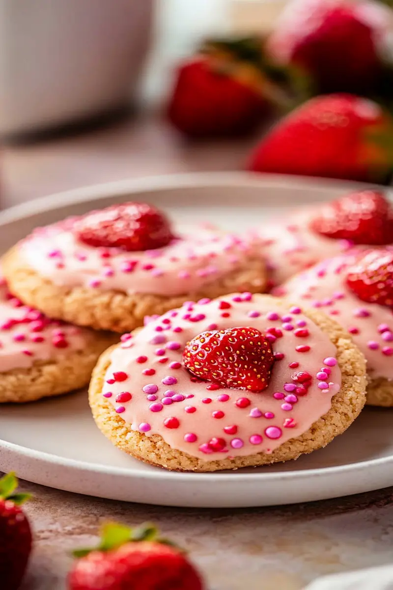 Strawberry Kiss Cookies