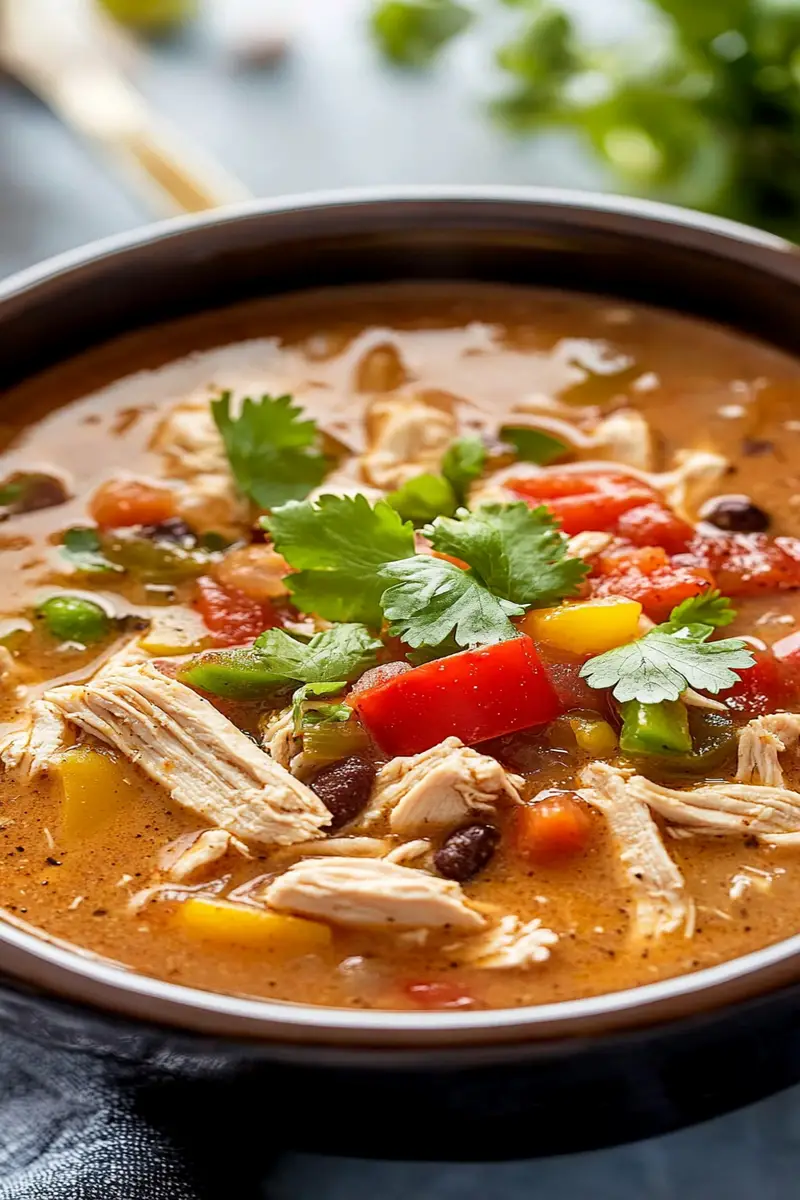 Crock pot Chicken Fajita Soup