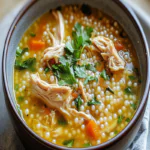 Chicken and Pearl Couscous Soup