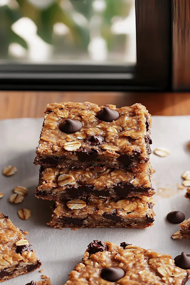 Healthy Chocolate Chip Oatmeal Bars